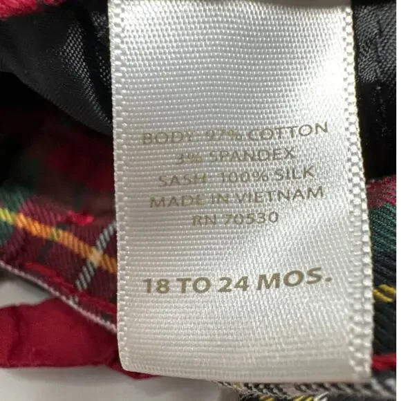 Janie and Jack Red and Green Plaid Pants size 18-24 months - Picture 5 of 6